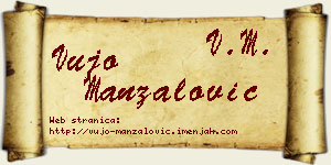 Vujo Manzalović vizit kartica